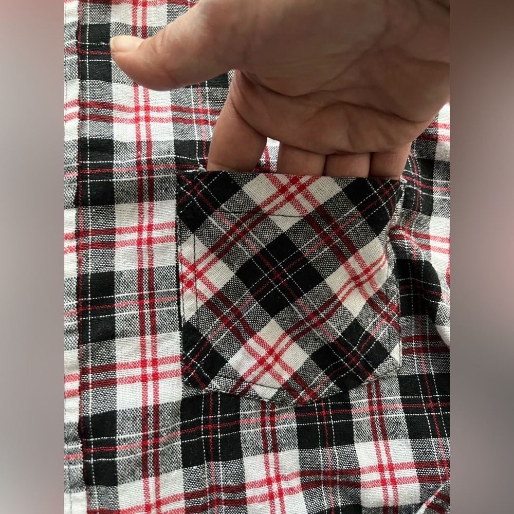 Ativa Red and Black Plaid Button Down Shirt - Picture 3 of 7
